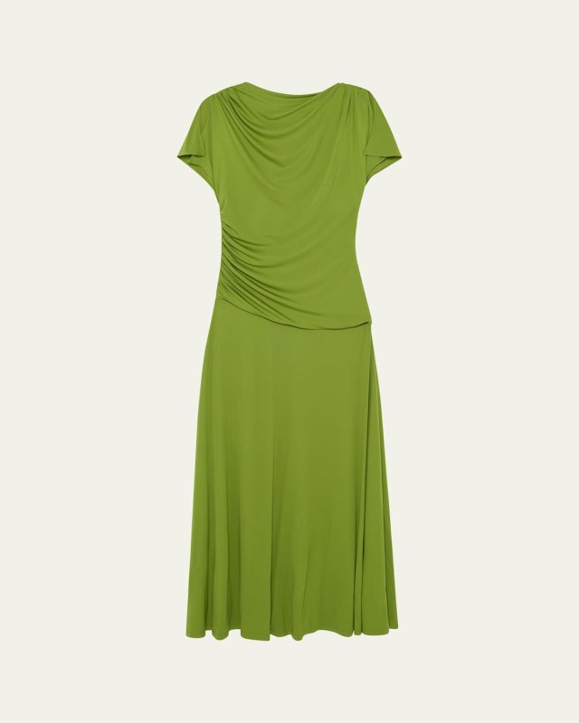 Shanelle Draped Jersey Midi Dress